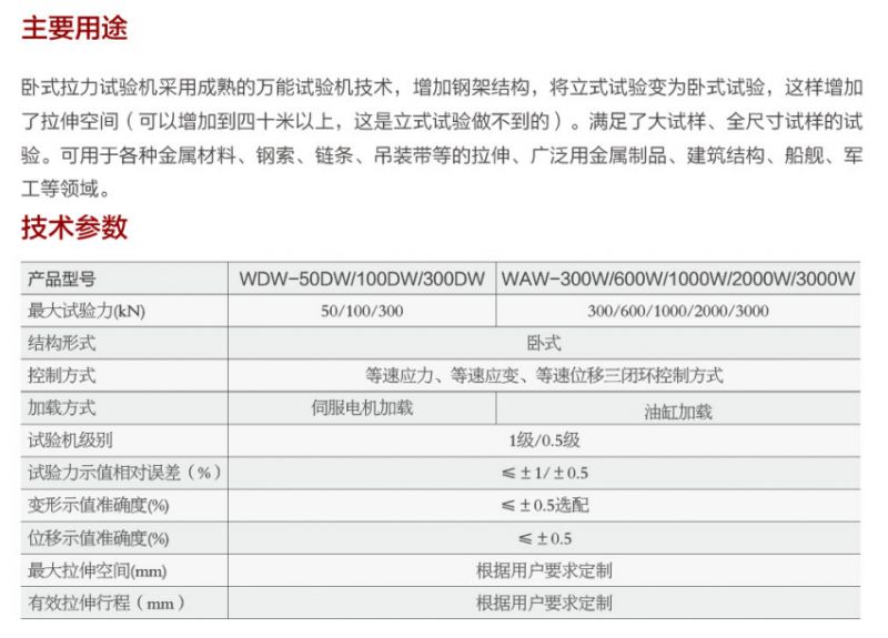 鋼絞線(xiàn) 臥式拉力試驗(yàn)機(jī)
